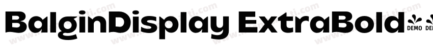 BalginDisplay ExtraBold字体字体转换